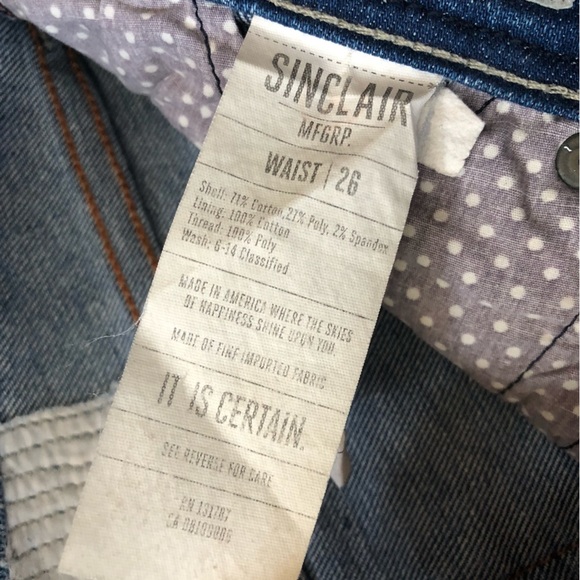 Sinclair MFGRP. Made in USA Distressed Jeans Size 26 - Picture 14 of 15